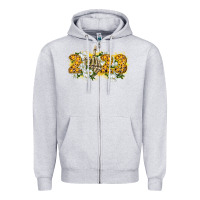 Heather Grey 2023 skeleton middle finger new year Zipper Hoodie - CowGirlArtShop