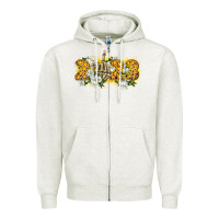 Oatmeal Heather 2023 skeleton middle finger new year Zipper Hoodie - CowGirlArtShop