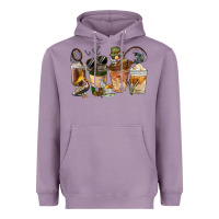 Lavender Fishing Coffee Cups Heavyweight Hoodie - FaDigitalArtStudio