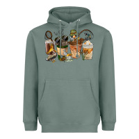 Sage Fishing Coffee Cups Heavyweight Hoodie - FaDigitalArtStudio