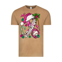 Vintage Camel Pink Christmas Breast Cancer Ribbon Baseball Vintage Tee - BundleAndBundleShop