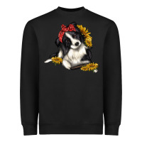 Border Collie With Bandanna Heavyweight Sweatshirt | Teevron