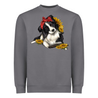 Storm border collie with bandanna Heavyweight Sweatshirt - texasbilliewilder
