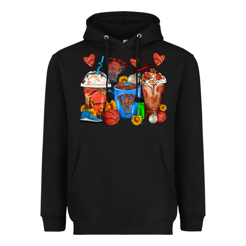 Basketball Coffee Cups Heavyweight Hoodie by FaDigitalArtStudio | Teevron