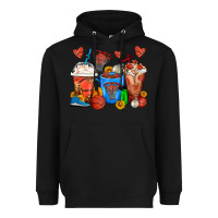 Black Basketball Coffee Cups Heavyweight Hoodie - FaDigitalArtStudio