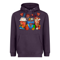 Plum Basketball Coffee Cups Heavyweight Hoodie - FaDigitalArtStudio