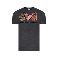 Vintage Black peace love labrador Vintage Tee - JahusDesignShop