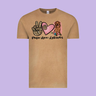 Peace Love Labrador Vintage Tee Designed By Jahusdesignshop