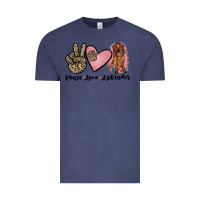 Vintage Denim peace love labrador Vintage Tee - JahusDesignShop