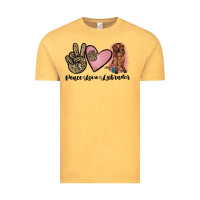Vintage Mustard peace love labrador Vintage Tee - JahusDesignShop