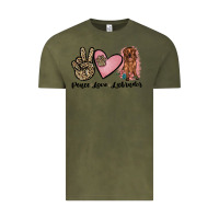 Vintage Olive peace love labrador Vintage Tee - JahusDesignShop