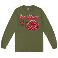 Army Green be mine kiss Long Sleeve Tee - RanaPortraitStore