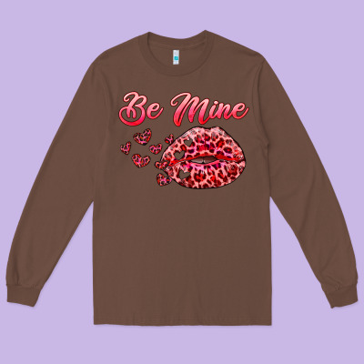 Be Mine Kiss Long Sleeve Tee Designed By Ranaportraitstore
