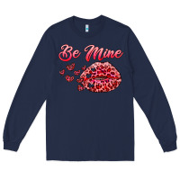 Navy be mine kiss Long Sleeve Tee - RanaPortraitStore