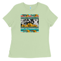 Matcha sunflower cowhide serape coaster Ladies Tee - BarkalooDesign