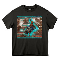 Asphalt western rodeo bullfighter serape leopards turquoise's gliterrs Heavy Core Tee - BarkalooDesign