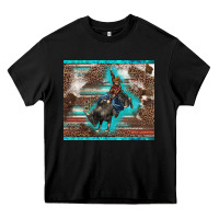 Black western rodeo bullfighter serape leopards turquoise's gliterrs Heavy Core Tee - BarkalooDesign