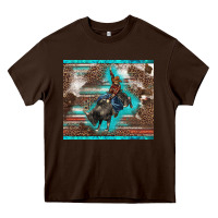 Chocolate Brown western rodeo bullfighter serape leopards turquoise's gliterrs Heavy Core Tee - BarkalooDesign