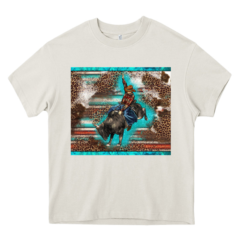 Western Rodeo Bullfighter Serape Leopards Turquoise's Gliterrs Heavy Core Tee by BarkalooDesign | Teevron
