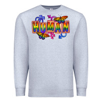 Heather Grey Human pride Premium Sweatshirt - FaDigitalArtStudio
