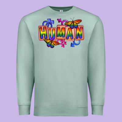 Human Pride Premium Sweatshirt Designed By Fadigitalartstudio