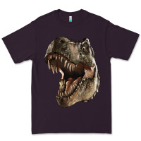 Plum Tyrannosaurus T Rex Face Premium Tee - LillyAllenDesigns