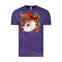 Cloud Purple Cowboy Santa Vintage Tee - BundleAndBundleShop
