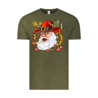 Vintage Olive Cowboy Santa Vintage Tee - BundleAndBundleShop