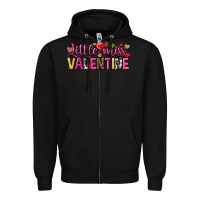 Black Little miss Valentine Zipper Hoodie - HowdyJamesFarm