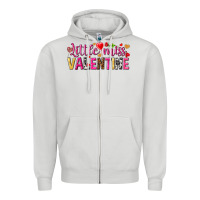 Dove Grey Little miss Valentine Zipper Hoodie - HowdyJamesFarm