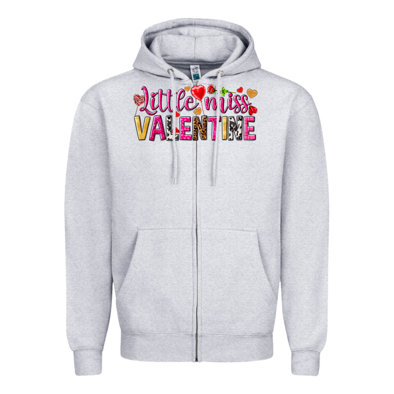 Little Miss Valentine Zipper Hoodie by HowdyJamesFarm | Teevron