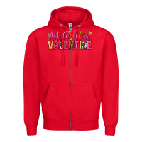 Red Little miss Valentine Zipper Hoodie - HowdyJamesFarm