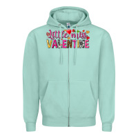 Seafoam Little miss Valentine Zipper Hoodie - HowdyJamesFarm