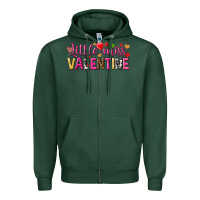 Sports Green Little miss Valentine Zipper Hoodie - HowdyJamesFarm