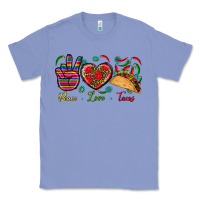 Colony Blue Peace Love Tacos Classic Tee - BundleAndBundleShop