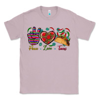 Lilac Peace Love Tacos Classic Tee - BundleAndBundleShop