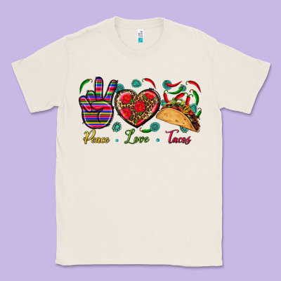 Peace Love Tacos Classic Tee Designed By Bundleandbundleshop