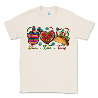 Natural Peace Love Tacos Classic Tee - BundleAndBundleShop