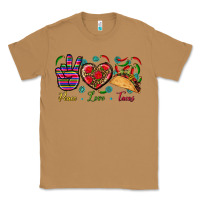 Toasted Coconut Peace Love Tacos Classic Tee - BundleAndBundleShop