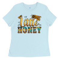 Baby Blue Western Little Honey Bee Ladies Tee - LillyAllenDesigns