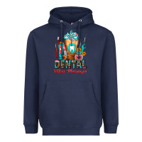 Navy Dental Office Manager cold drink frappe Heavyweight Hoodie - FaDigitalArtStudio