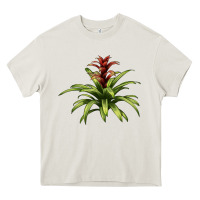 Cream Bromeliads Heavy Core Tee - LillyAllenDesigns