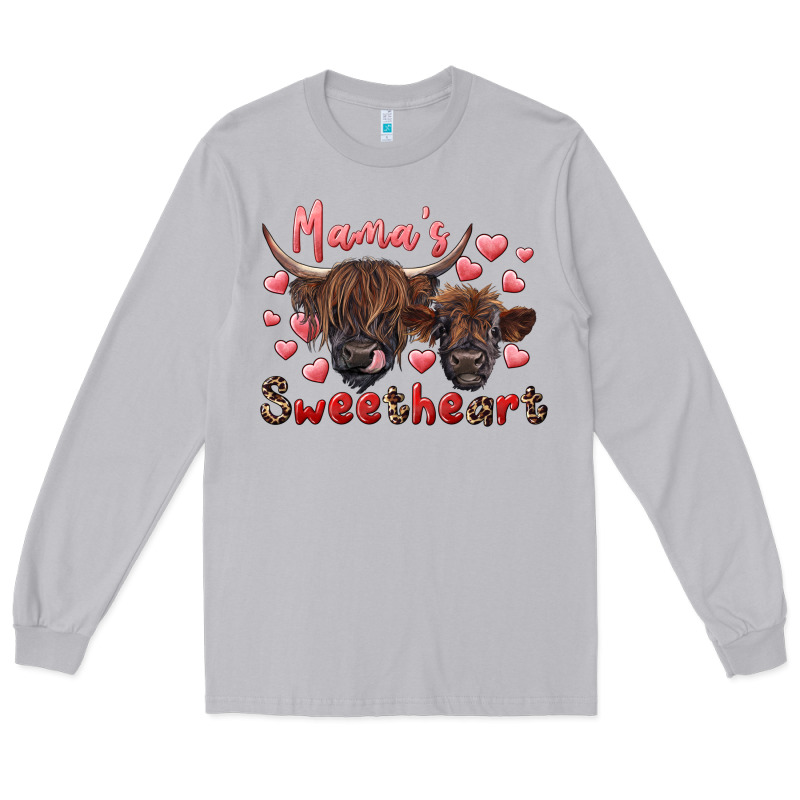 Mama's Sweetheart Highland Cow And Calf Long Sleeve Tee by RanaPortraitStore | Teevron