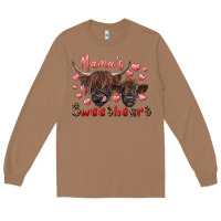 Toasted Coconut mama's sweetheart highland cow and calf Long Sleeve Tee - RanaPortraitStore