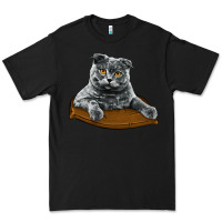 Black Scottish Fold Premium Tee - LillyAllenDesigns