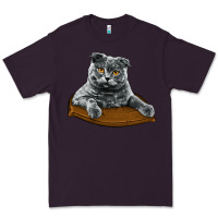 Plum Scottish Fold Premium Tee - LillyAllenDesigns