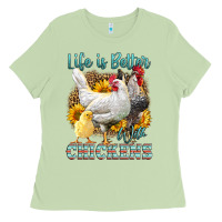 Matcha Western Life Is Better With Chickens Ladies Tee - LillyAllenDesigns