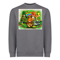 Storm st patricks day gnomies with truck Heavyweight Sweatshirt - NancyCooperArtShop