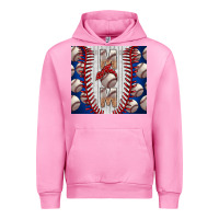 Fuchsia Pink Baseball Mom Urban Hoodie - CowhideDigitalArt