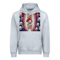 Heather Grey Baseball Mom Urban Hoodie - CowhideDigitalArt